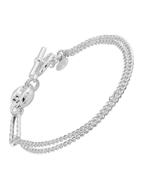 Silpada 'Riviera Link' Bracelet in Sterling Silver, 7.25"