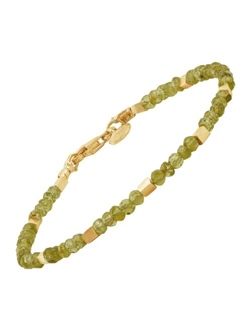 Silpada 'Green Symphony' Peridot Bracelet in 14K Yellow Gold-Plated Sterling Silver, 7.5"