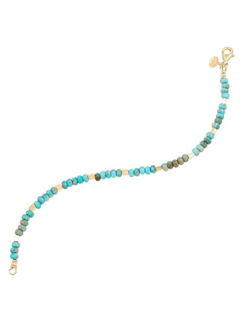 Silpada 'Harmonious Zen' Jasper Bracelet in 14K Yellow Gold-Plated Sterling Silver, 7.5"