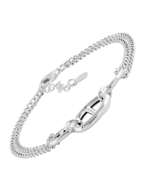 Silpada 'Simple and Sweet' Sterling Silver Link Bracelet, 7" + 1"