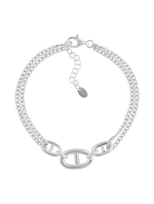 Silpada 'Simple and Sweet' Sterling Silver Link Bracelet, 7" + 1"