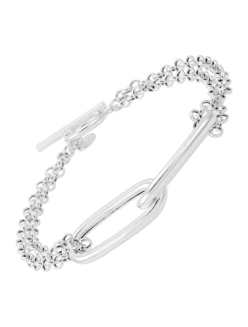 Silpada 'Connected' Sterling Silver Link Bracelet, 7.5"