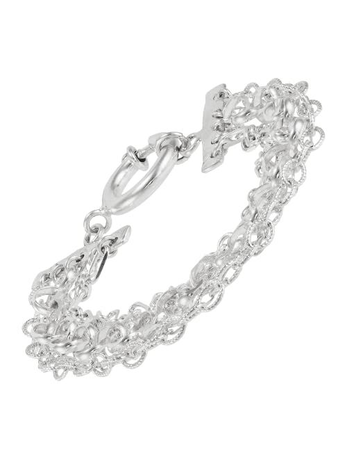 Silpada 'Fun Combination' Sterling Silver Link Bracelet, 7"