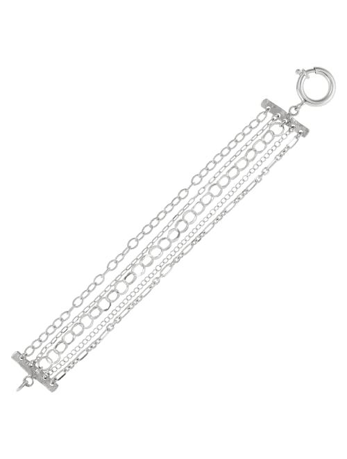 Silpada 'Fun Combination' Sterling Silver Link Bracelet, 7"