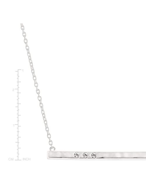 Silpada 'Dotted Line' Pendant Necklace with Crystals in Sterling Silver, 18" + 2"