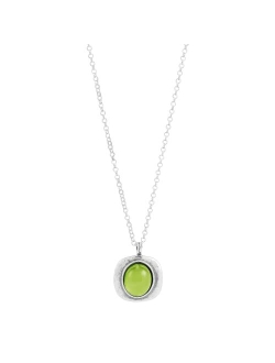 'Mesmerize' Quartz Doublet Pendant Necklace in Sterling Silver, 18"   2"