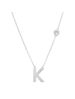 WhatS in a Name Initial Pendant Necklace in Sterling Silver, 16   2