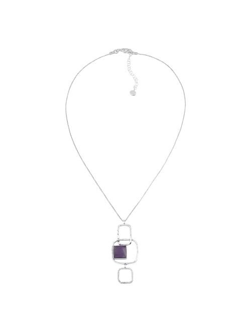 Silpada 'Iconic' Amethyst Pendant Necklace in Sterling Silver, 18" + 2"