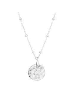'Satellite' Pendant Necklace in Sterling Silver, 16"   2"