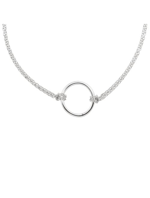 Silpada 'Karma Central' Choker Pendant Necklace in Sterling Silver, 14" + 2"