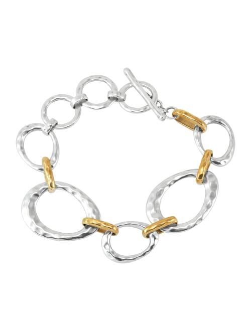 Silpada 'Circuit Link' Sterling Silver with Brass Bracelet, 8 Inches