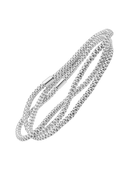 Silpada 'Beaded Trinity' Chain Bracelet in Sterling Silver, 6.75"