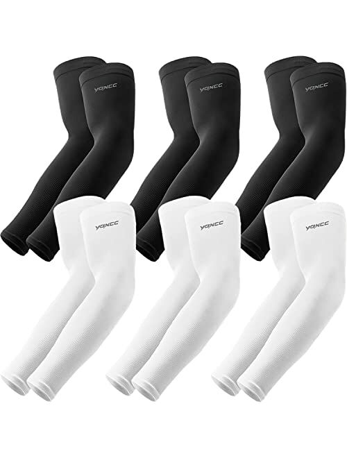 YQXCC 4 Pairs UV Sun Protection Arm Sleeves - Tattoo Cover Up - UPF 50 Sports Compression Cooling Sleeve for Men & Women