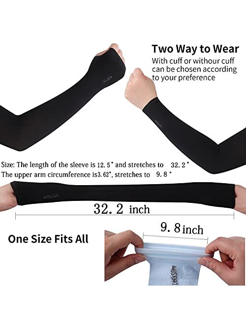 Hrlorkc 12 Pairs Sun Protection Sleeves UV Protection Cooling Sleeves Arm Sleeves Men Women Sports Sun Sleeves with Thumb Hole for Driving, Golfing, Fishing, Cycling, Hik