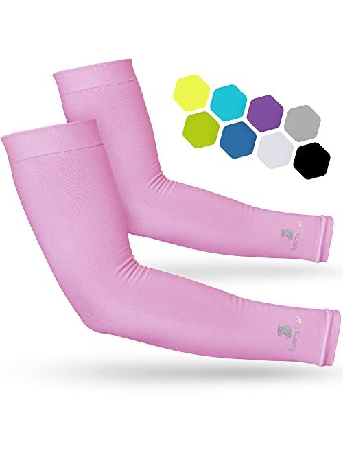 sportstrail Cooling Arm Sleeves for Men & Women Breathable, Moisture-Wicking Arm Sleeves for Women, Men & Kids