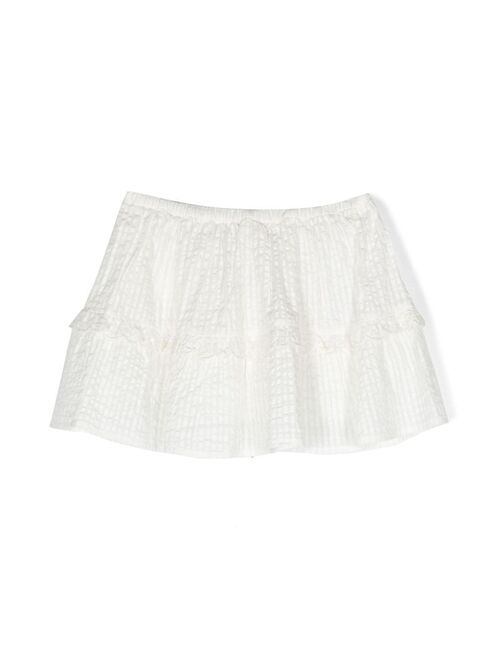 Bonpoint tiered cotton skirt