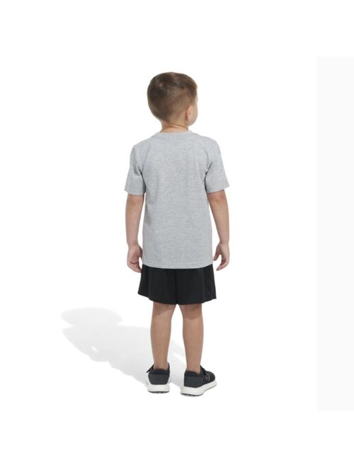 ADIDAS Little Boys Sport Buddies Heather Short Sleeve T-shirt