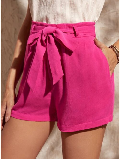 EMERY ROSE High Waist Belted Wide Leg Shorts