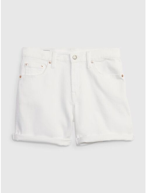 Gap 5 Mid Rise Girlfriend Denim Shorts with Washwell