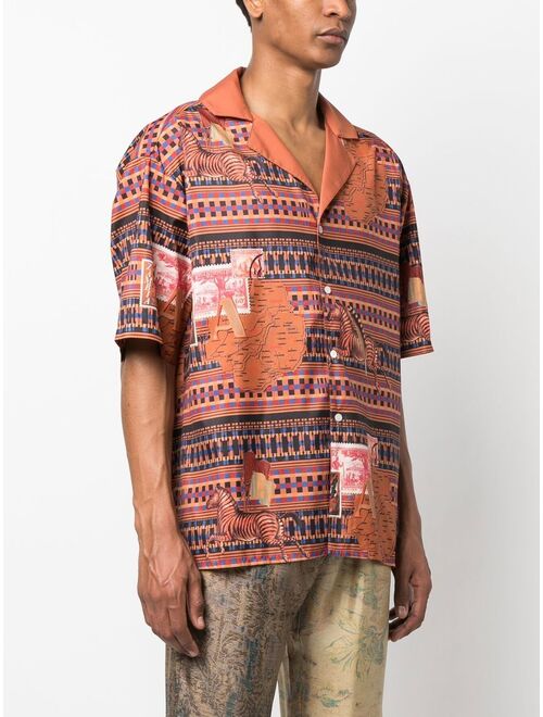 Ahluwalia graphic-print short-sleeve shirt