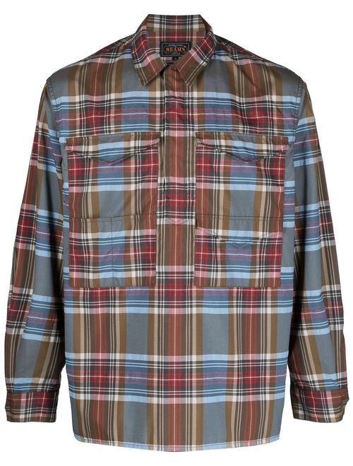 BEAMS PLUS plaid check-pattern shirt