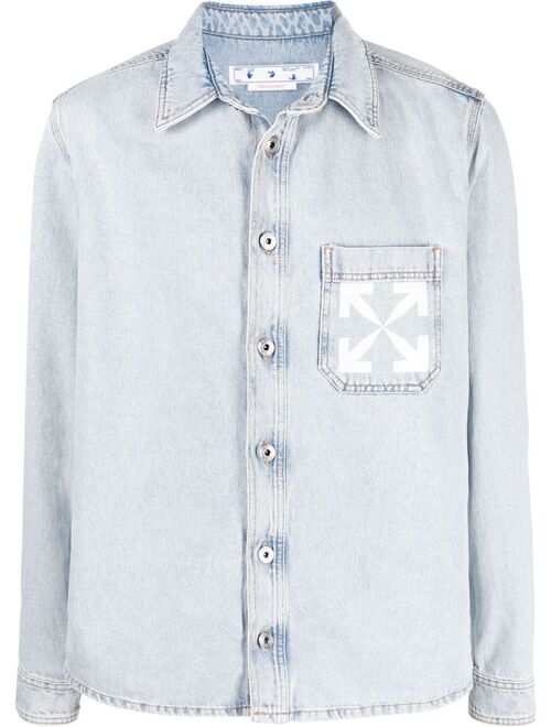 Off-White Arrow-print denim shirt