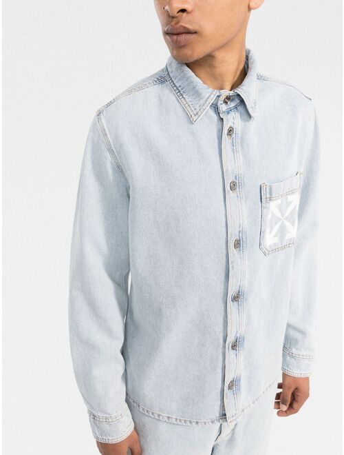 Off-White Arrow-print denim shirt