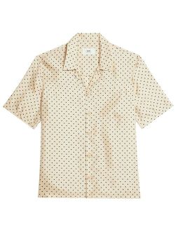 polka-dot print short-sleeve shirt
