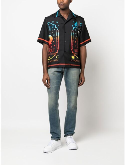 AMIRI graphic-print silk shirt