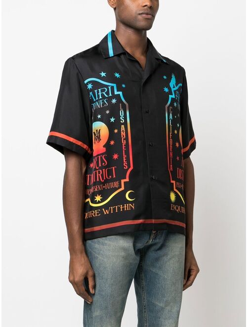 AMIRI graphic-print silk shirt