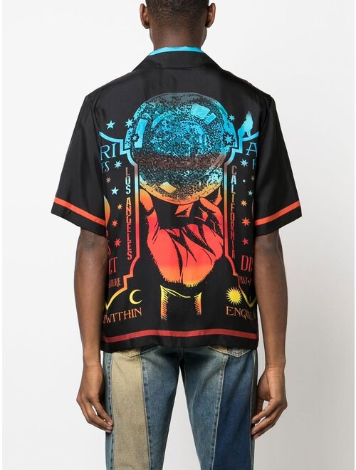 AMIRI graphic-print silk shirt