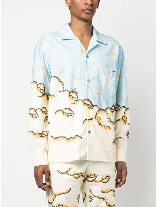 AMIRI cloud-print cotton shirt