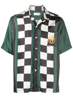 Rhude Racing Bowling silk shirt