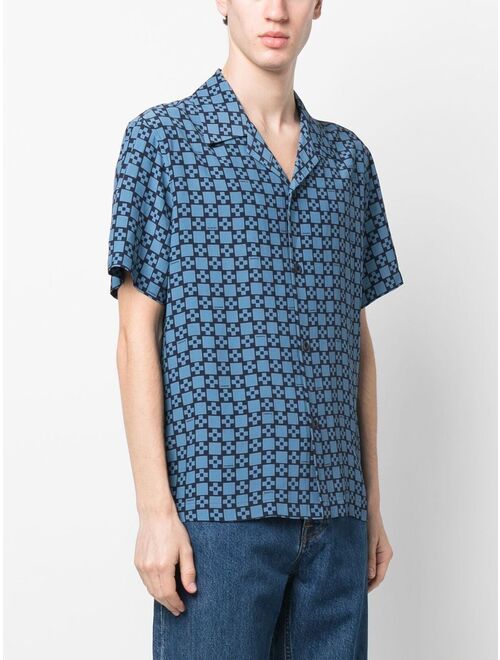 SANDRO monogram short-sleeved shirt