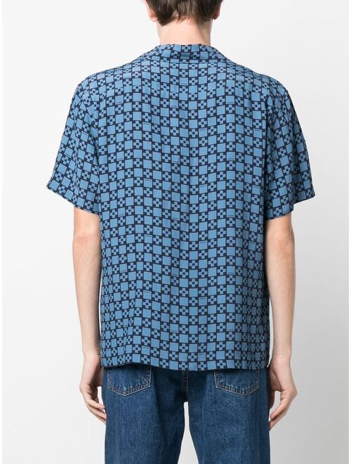 SANDRO monogram short-sleeved shirt