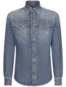 long-sleeve denim shirt