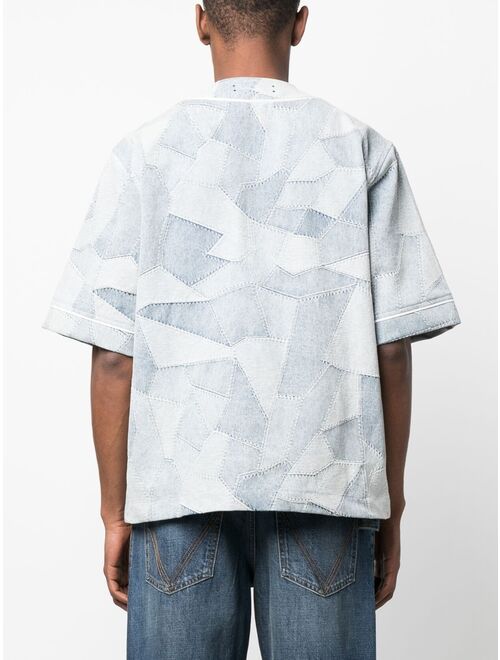 AMIRI patchwork baseball shirt