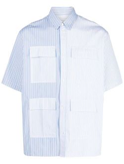 Maison Kitsune colour-block striped shirt