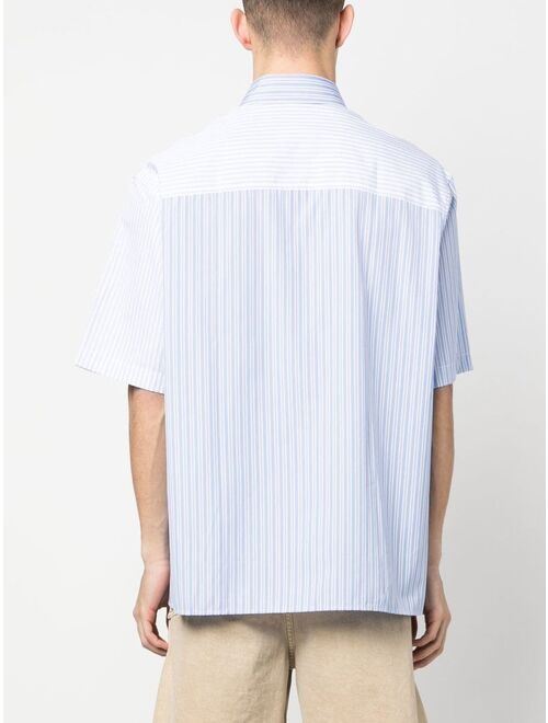 Maison Kitsune colour-block striped shirt