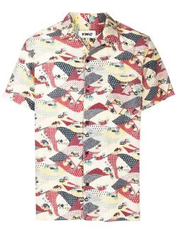 YMC graphic-print short-sleeve shirt