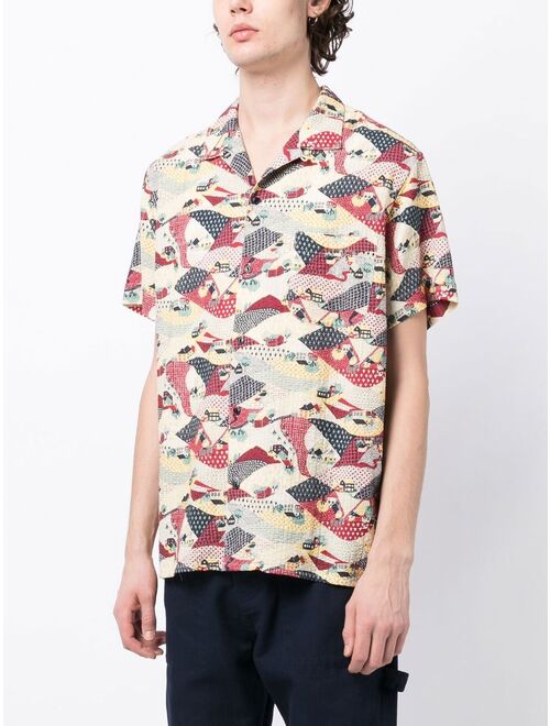 YMC graphic-print short-sleeve shirt