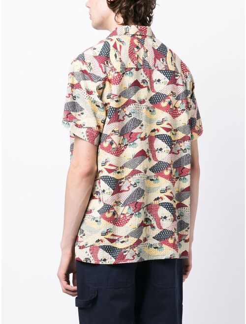 YMC graphic-print short-sleeve shirt