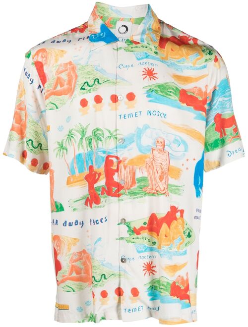 Endless Joy Far Away Places printed short-sleeve shirt