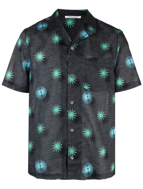 Wood Wood Brandon abstract beach shirt