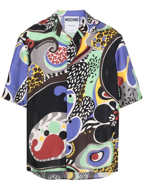 Moschino graphic-print Cuban shirt