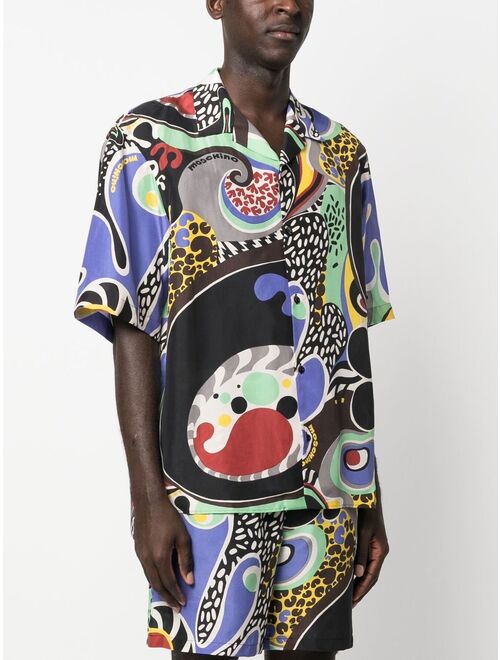 Moschino graphic-print Cuban shirt