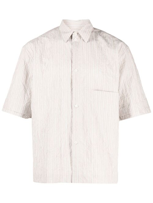 SAGE NATION striped buttoned cotton shirt