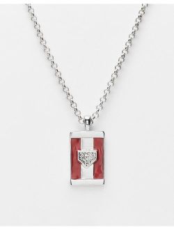 Icon Brand collegiate pendant necklace in silver