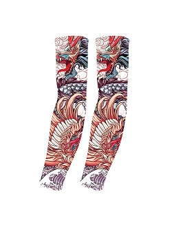 AHXN UV Sun Protection Arm Sleeves for Men & Women-UPF 50+ Sports Compression Cooling Sleeve-Unique TATTOO SLEEVE gift