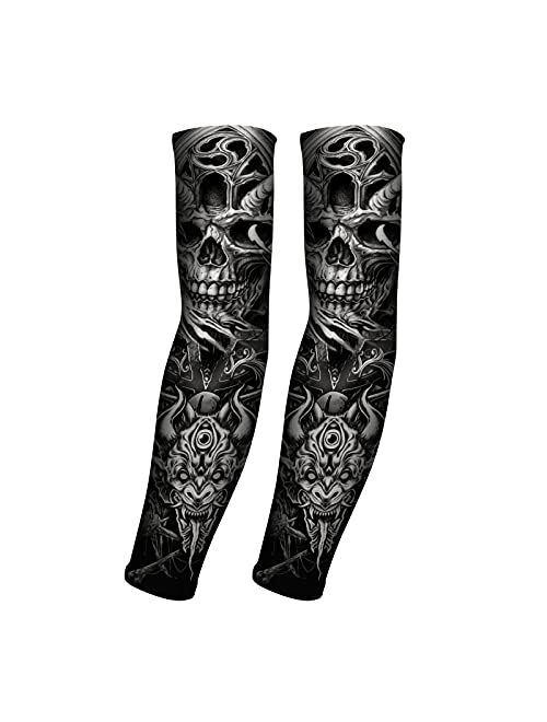 AHXN UV Sun Protection Arm Sleeves for Men & Women-UPF 50+ Sports Compression Cooling Sleeve-Unique TATTOO SLEEVE gift